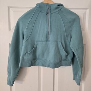 Lululemon Cropped 1/2 Zip Scuba Hoodie, XS/S